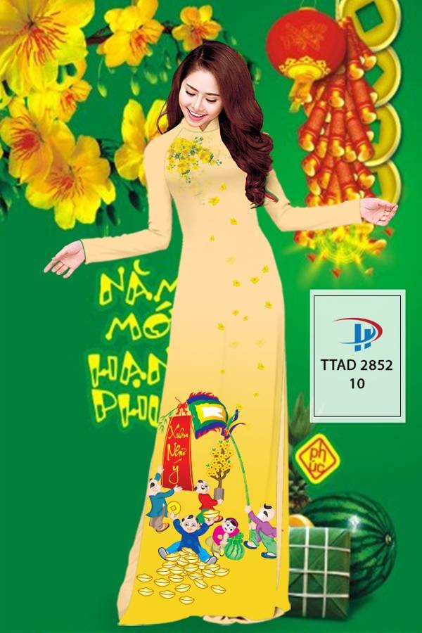 Vải Áo Dài Tết Hoa Mai AD TTAD 2852 68